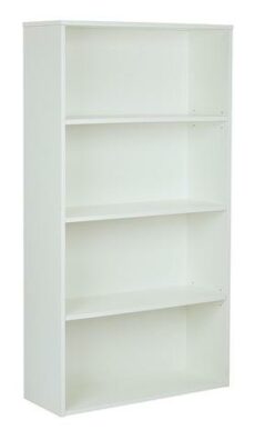 Find Pro-Line II PRD3260-WH Prado 60" 4-Shelf Bookcase with 3/4" Shelves and 2 Adjustable/ 2 Fixed Shelves in White near me at OFO Jax
