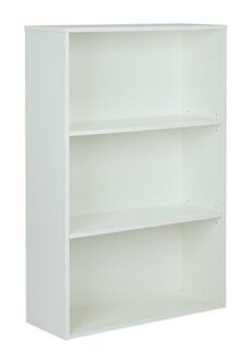 Find Pro-Line II PRD3248-WH Prado 48" 3-Shelf Bookcase with 3/4" Shelves and 2 Adjustable shelves in White. near me at OFO Jax