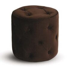 Find Office Star Ave Six CVS905-C12 Curves Tufted Round Ottoman in Chocolate Velvet near me at OFO Jax