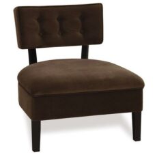Find Office Star Ave Six CVS263-C12 Curves Button Accent Chair in Chocolate Velvet near me at OFO Jax