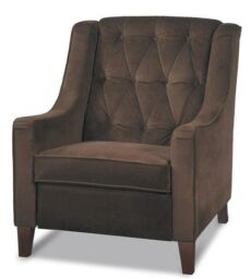 Find Office Star Ave Six CVS51-C12 Curves Tufted Accent Chair in Chocolate Velvet near me at OFO Jax