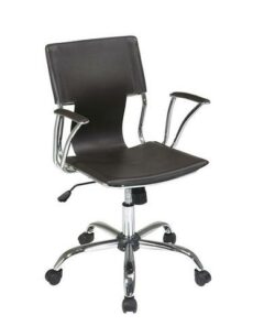 Find Office Star Ave Six DOR26-ES Dorado Office Chair with Fixed Padded Arms and Chrome Finish in Espresso near me at OFO Jax