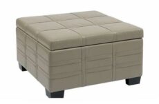 Find Office Star Ave Six DTR3030S-CMBD Detour Strap Ottoman with Tray in Cream Eco Leather near me at OFO Jax