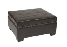 Find Office Star Ave Six DTR3630-EBD Detour Storage Ottoman with Tray in Espresso Eco Leather near me at OFO Jax