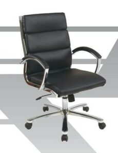 Find Office Star Work Smart FL5388C-U22 Mid Back Executive Smoke Faux Leather Chair near me at OFO Jax