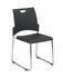 Find Office Star Work Smart STC8300C4-3 Straight Leg Stack Chair with Plastic Seat and Back. Black. 4 Pack. near me at OFO Jax