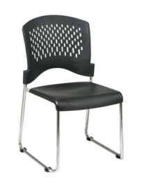 Find Office Star Work Smart STC865C2-3 Sled Base Stack Chair with Plastic Seat and Back. 2-Pack near me at OFO Jax