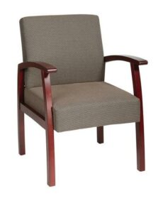Find Office Star Work Smart WD1357-316 Deluxe Cherry Finish Guest Chair with Taupe Fabric near me at OFO Jax