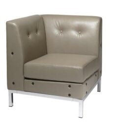 Find Office Star Ave Six WST51C-U22 Wall Street Corner Chair in Smoke Faux Leather near me at OFO Jax