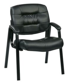 Find Work Smart EC8124-EC3 Eco Leather Visitors Chair (Black) near me at OFO Jax