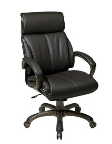 Find Office Star Work Smart ECH68801-EC1 Executive Espresso Eco Leather Chair with Locking Tilt Control and Cocoa Coated Base near me at OFO Jax
