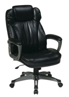 Find Office Star Work Smart ECH85807-EC3 Executive Eco Leather Chair with Padded Arms near me at OFO Jax