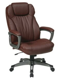 Find Office Star Work Smart ECH85807-EC6 Executive Eco Leather Chair with Padded Arms near me at OFO Jax