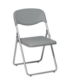 Find Office Star Work Smart FC8000NS-2 Folding Chair with Grey Plastic Seat and Back and Silver Frame. (4 Pack) near me at OFO Jax