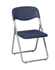 Find Office Star Work Smart FC8000NS-7 Folding Chair with Blue Plastic Seat and Back and Silver Frame. (4 Pack) near me at OFO Jax