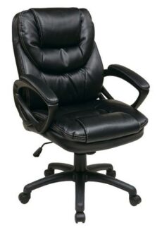 Find Office Star Work Smart FL660-U6 Faux Leather Managers Chair with Padded Arms near me at OFO Jax