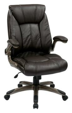 Find Work Smart FLH24981-U1 Faux Leather Mid Back Managers Chair with Padded Flip Arms near me at OFO Jax