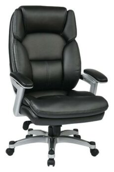 Find Work Smart OPH61606-EC3 Executive Eco Leather Chair (Silver/Black) near me at OFO Jax