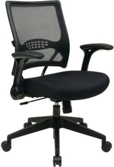 Find Office Star Space Seating 67-37N1G5 2-to-1 Synchro Tilt Professional AirGrid® Back and Mesh Seat Managers Chair with Flip Arms and Angled Gunmetal Coated Base near me at OFO Jax