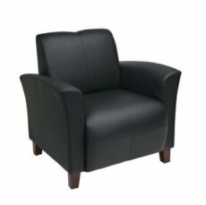 Find OSP Furniture SL2271EC3 Black Eco Leather Breeze Club Chair With Cherry Finish Legs. Rated For 300 Lbs. Distributed Weight. Shipped Semi K/D. near me at OFO Jax