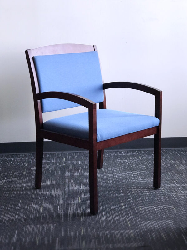 Blue Reception Chair in Blue at Office Liquidation