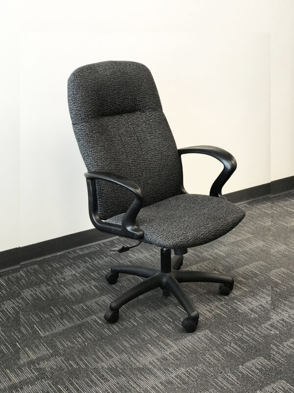 High Back Grey Chair in Grey at Office Liquidation