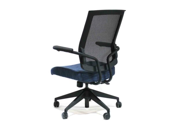 New Blue Connor Blue with black chair built for ergonomic excellence and comfort. from Office Furniture Outlet