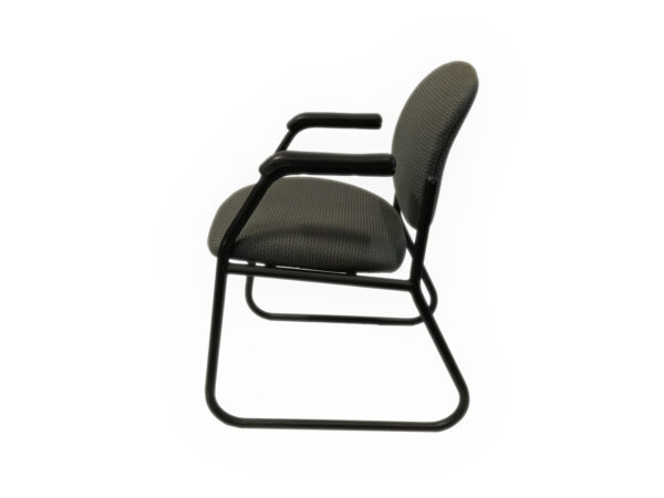 Green Side patterns side/Guest Chair With black Metal Base in Green at Office Furniture Outlet