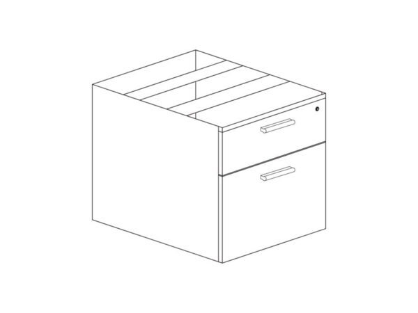 22 Deep Box/File Pedestal in Gray at Office Furniture Outlet