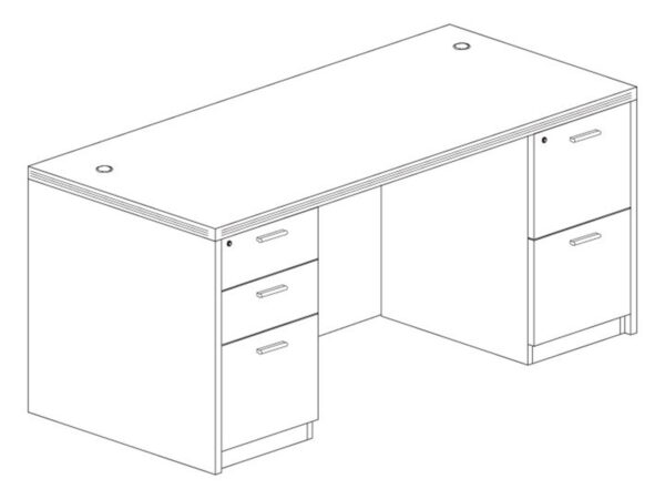 30x66 Desk in Gray at Office Furniture Outlet