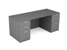 Find used KUL 36x71 desk w/ 1bbf and 1ff ped (gry)s at Office Furniture Outlet
