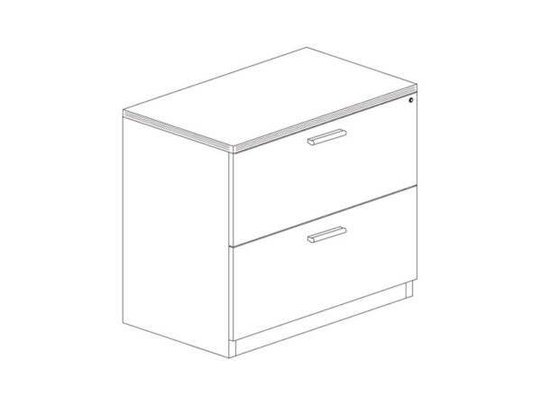 30 2 Drawer Laminate Lateral File in Espresso at Office Furniture Outlet