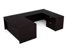Find used KUL 71x108 bow front u-shape desk w 1bbf ped and 1 30" 2 drawer (esp)s at Office Furniture Outlet