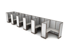Buy new 5x5 6pack inline cubicles by KUL at Office Furniture Outlet - Central Florida