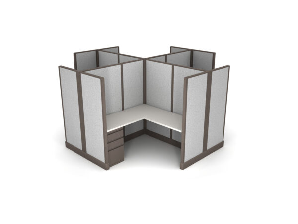 Buy new 5x5 4pack cluster cubicles by KUL at Office Furniture Outlet - Central Florida